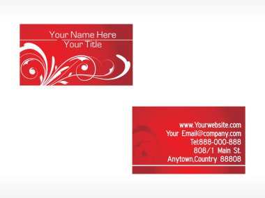 Creative floral series, business card clipart