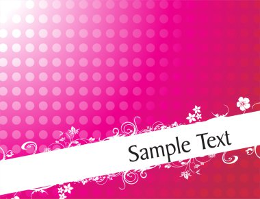 Floral elements for sample text clipart