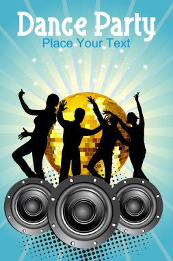 Dance party background clipart