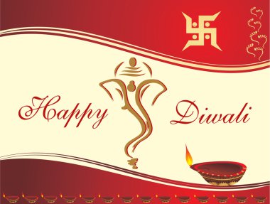 Vector card for diwali clipart