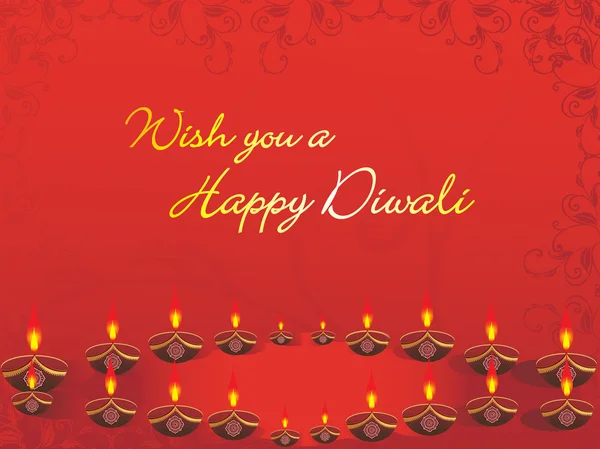 Je vous souhaite un heureux fond diwali — Image vectorielle