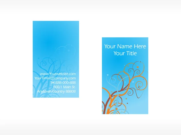 Série floral criativa, cartão de visita — Vetor de Stock