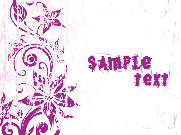 Grungy paarse bloem — Stockvector
