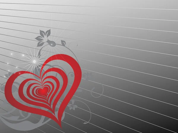 Křivka prvky ve tvaru srdce — Stockový vektor