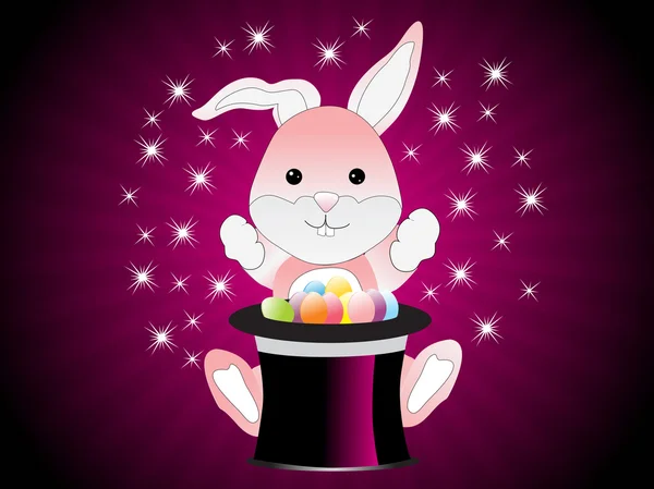 Söt magic bunny rabbit illustration — Stock vektor