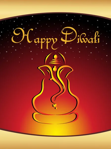 Εικονογράφηση gretting κάρτα για diwali — Διανυσματικό Αρχείο