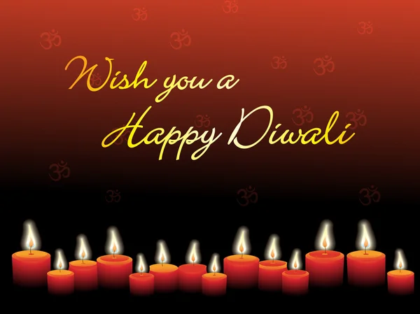 Kerzen mit Diwali Hintergrund — Stockvektor