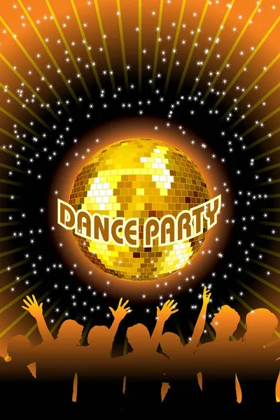 Illusztráció: tánc party háttér — Stock Vector