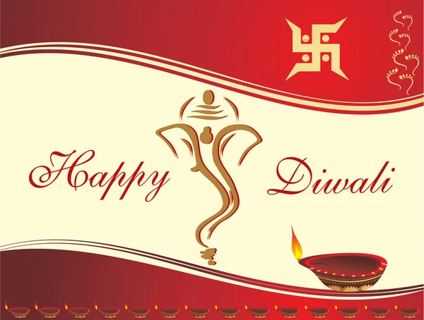 Κάρτα φορέα για diwali — Διανυσματικό Αρχείο