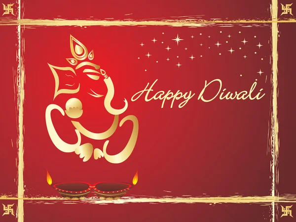Diwali ilustración feliz — Archivo Imágenes Vectoriales