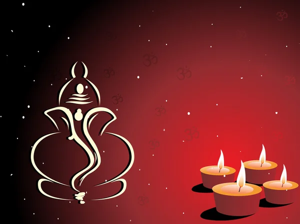 Free Vector  Nice traditional happy diwali background with diya design