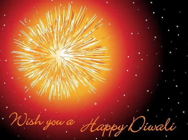 Wish you a happy diwali card — Stock Vector
