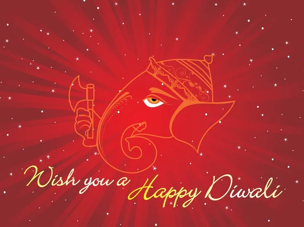 Je vous souhaite un heureux papier peint diwali — Image vectorielle