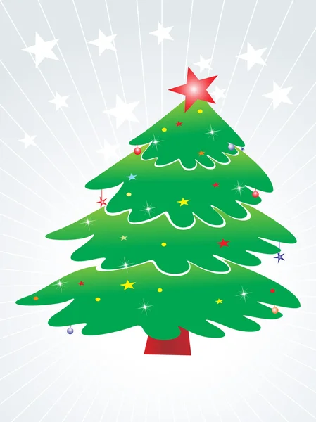 Στολισμένο χριστουγεννιάτικο δέντρο, ταπετσαρία — Διανυσματικό Αρχείο