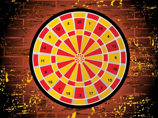 Dartboard on white background — Stock Vector
