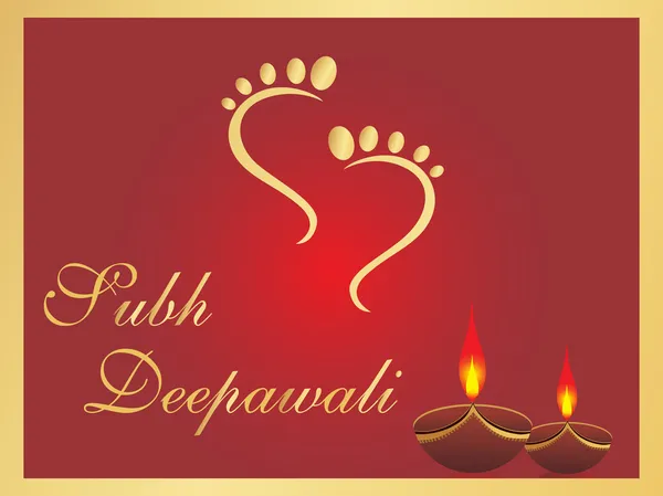 Fondo Depawali con deepak — Vector de stock