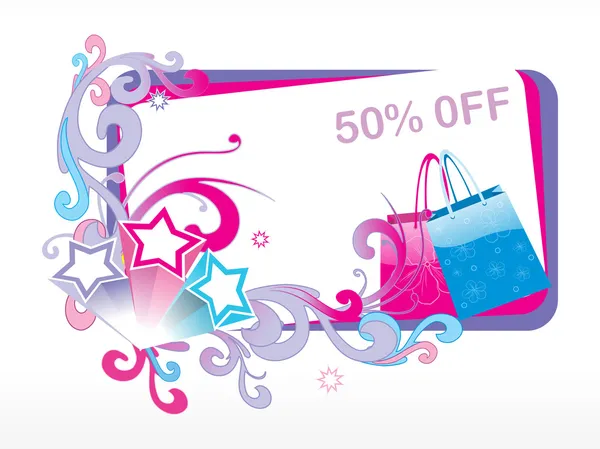 Upto 50% discount on fancy bags — Stock Vector