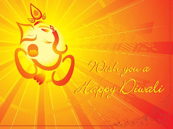 Εύχομαι ένα ευτυχισμένο diwali εικονογράφηση — Διανυσματικό Αρχείο
