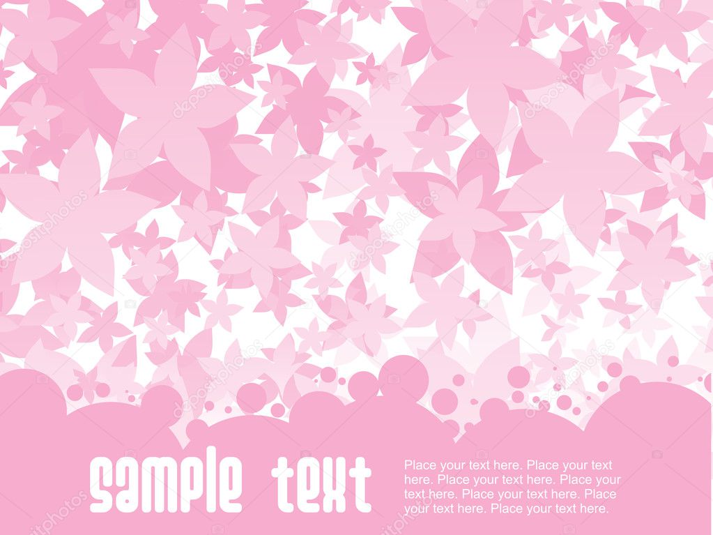 Flower background with sample text