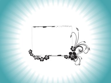 Frame with flower elements clipart