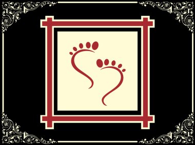 Footprints of Goddess laxmi clipart