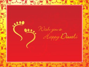 Footprints of Goddess laxmi clipart