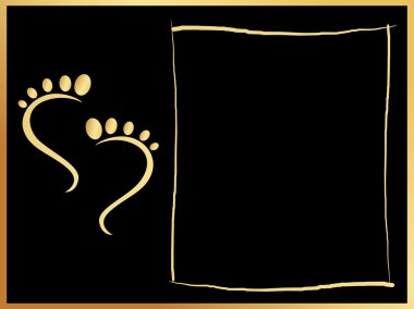 Foot print of Goddess laxmi clipart