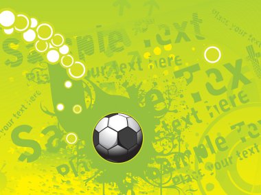 Grunge background with soccer clipart