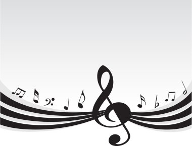 Background with musical notes clipart