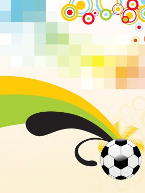 Mosaic background with soccer clipart