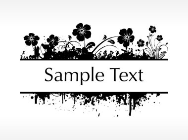 Flourish and grunge elements clipart