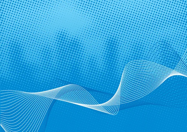 Digitális hullám spoted kék háttér — Stock Vector