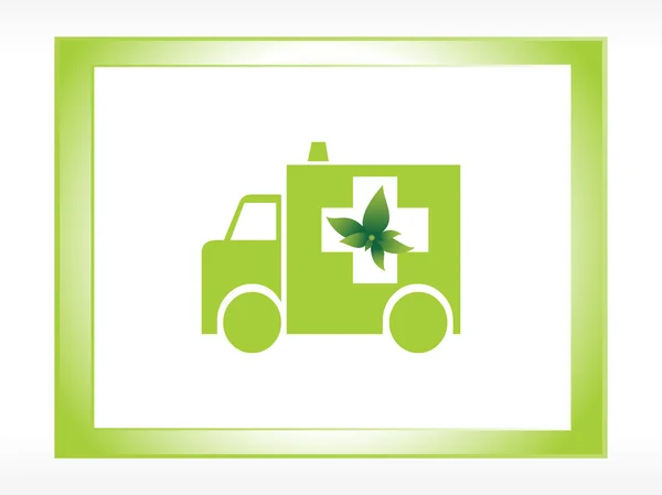 Ecolfriendly ambulância verde —  Vetores de Stock