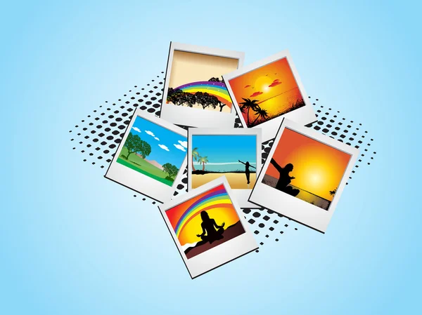 Illustration collection of photos — Stock Vector