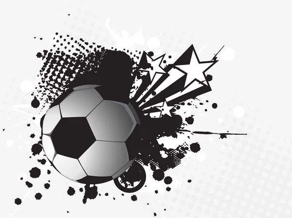 Ilustración- bola de fútbol gruñón — Vector de stock