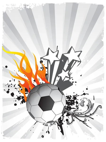 Vector soccer ball with star — Stock Vector