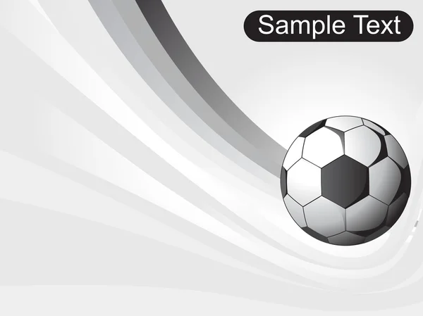Balle de football isolée avec exemple de texte — Image vectorielle