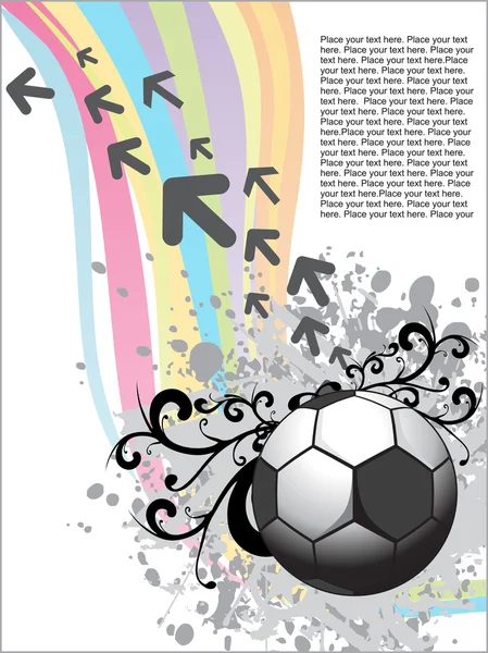 Diseño artístico con fútbol — Vector de stock