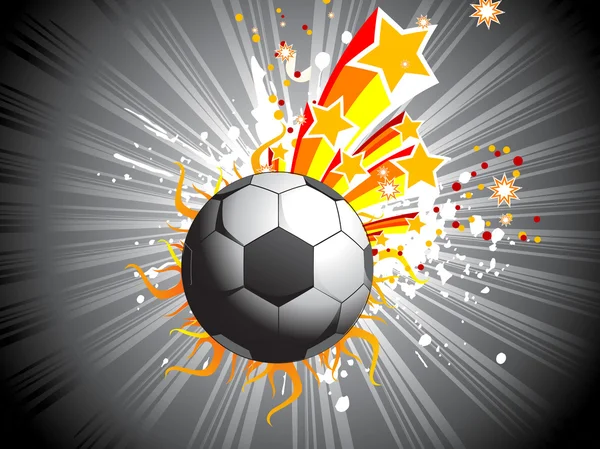 Background with soccer and star — Stock Vector