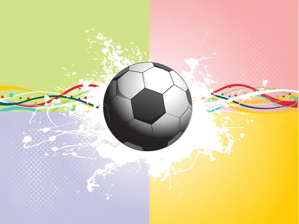 Гранж футбол с красочными полосками — стоковый вектор