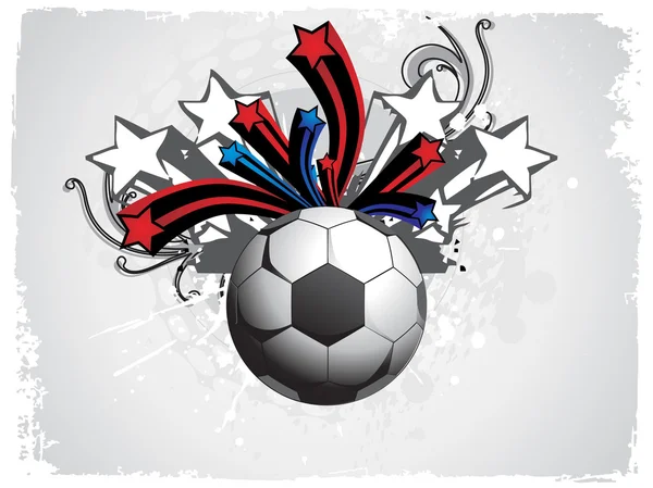 Гранжевий фон з футболом — стоковий вектор