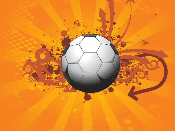 Grungy illustrazione di calcio — Vettoriale Stock