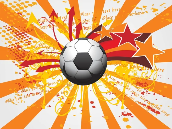 Grunge 背景与足球 — 图库矢量图片