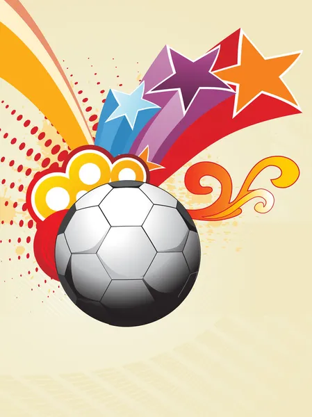 Illustration artwork with soccer — Stock Vector