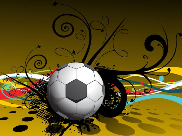 Künstlerischer Speck mit schmutzigem Fußball — Stockvektor