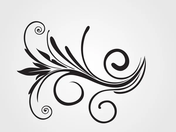 Tatouage floral isolé sur fond — Image vectorielle