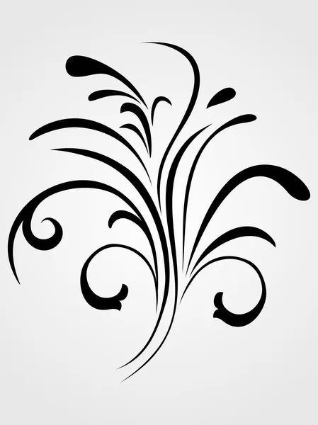 Фон с черным цветочным дизайном — стоковый вектор