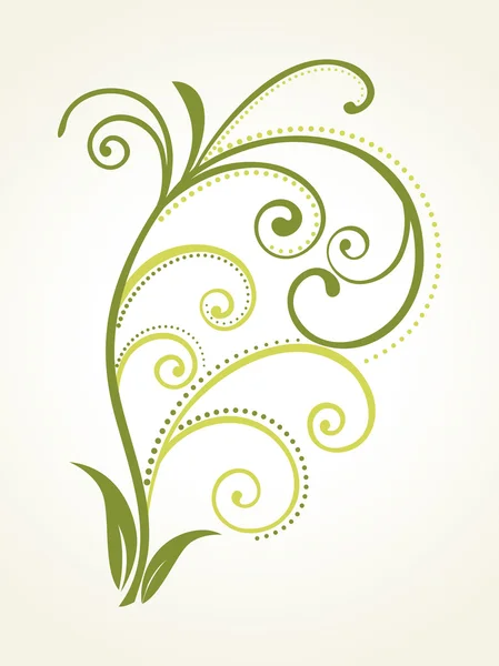 Illustratie van groene kromme filigraan — Stockvector