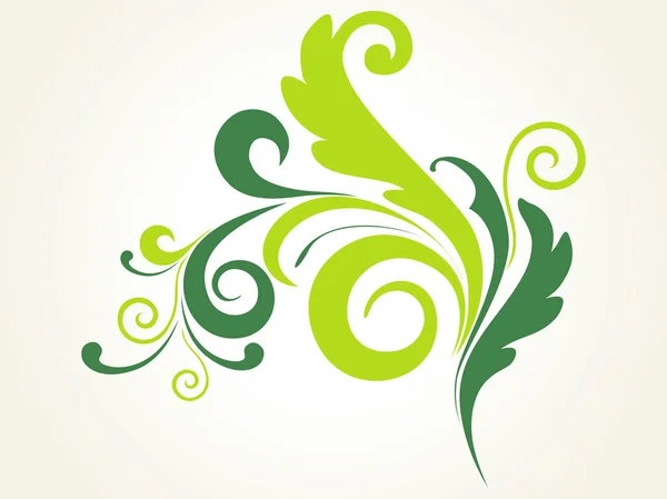 Arrière-plan avec floral vert — Image vectorielle
