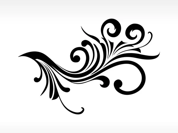 Modèle floral vectoriel noir — Image vectorielle